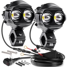 Motorcycle Auxiliary Lights, Motorcycle Fog Lights with D7 White Lights Kit