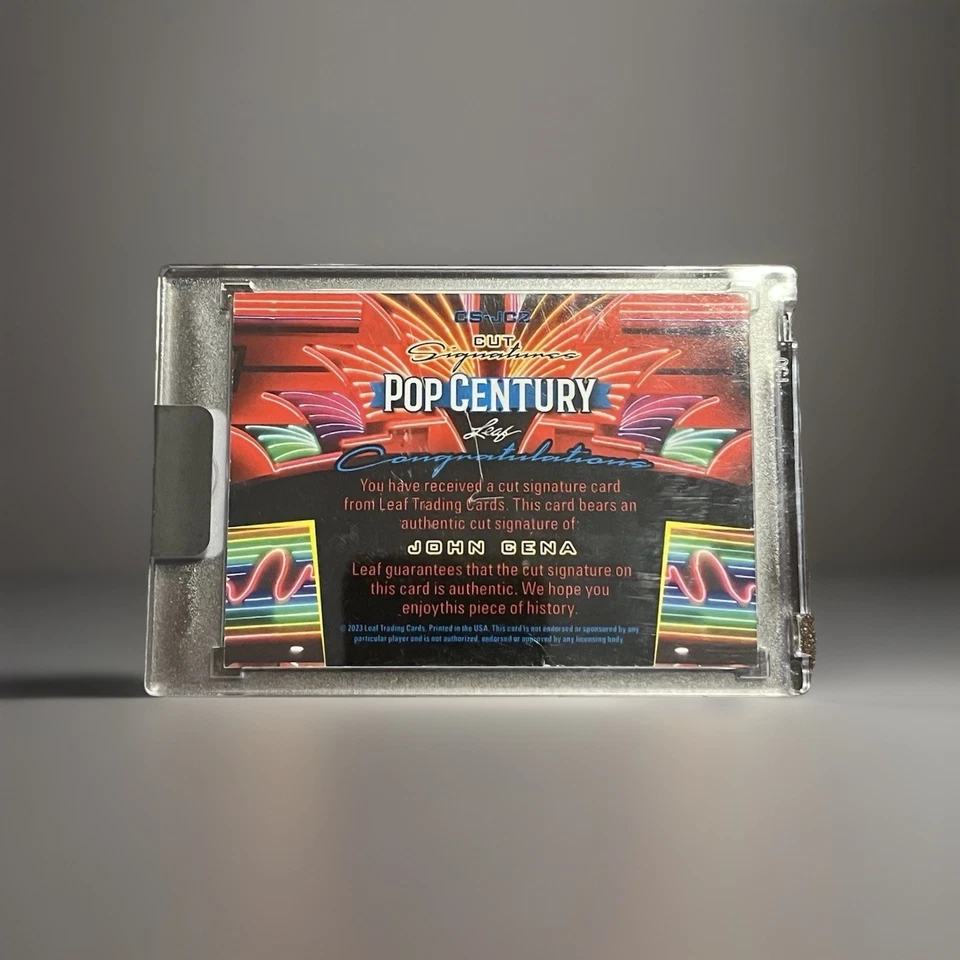 Hoja Pop Century 2023 John Cena Corte Firma Auto WWE Superstar Actor Raro ☑️ Foto 2 de 2