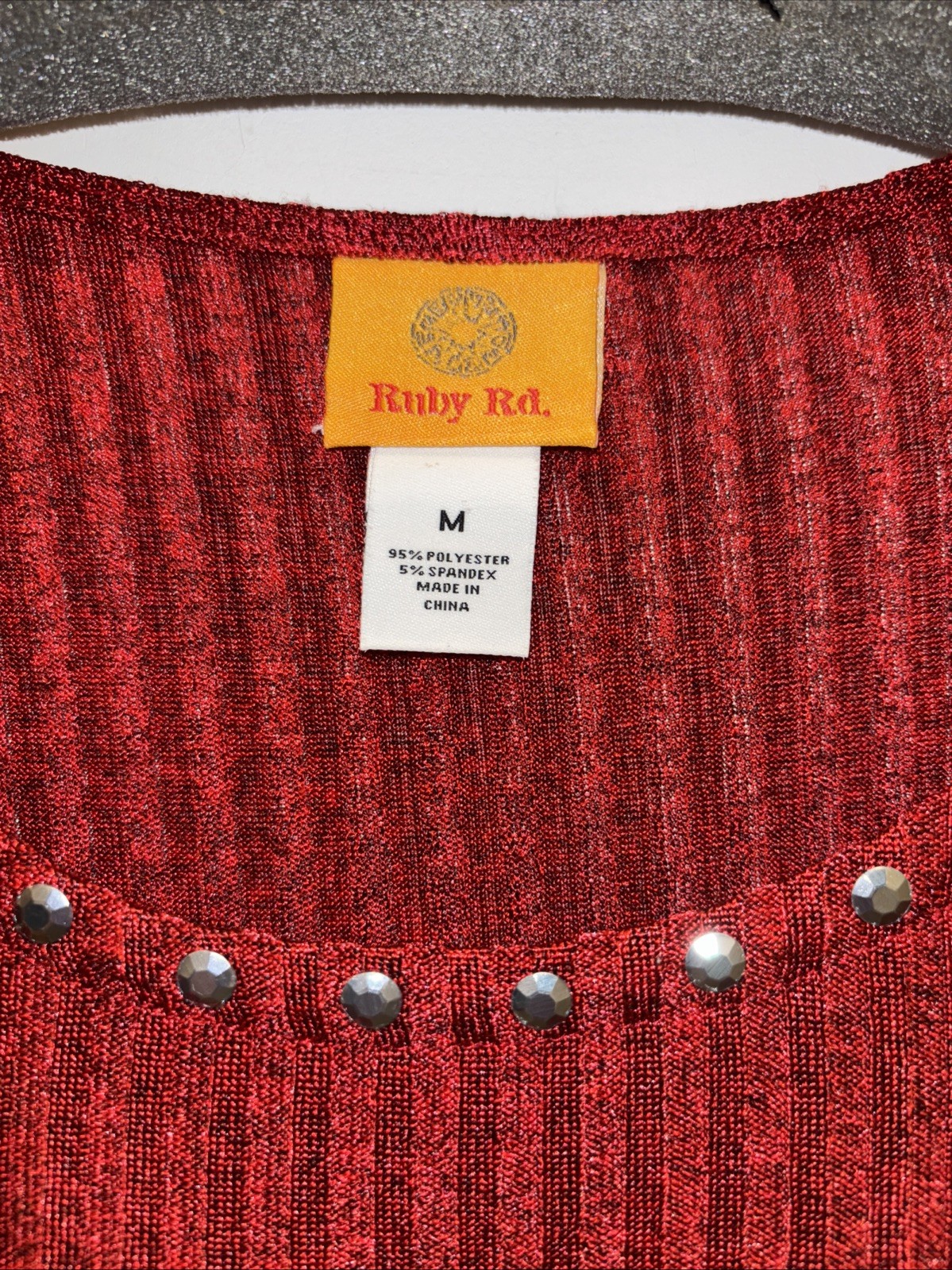 Ruby Rd Red Layered Pullover Top, Scoop Round Nec… - image 2