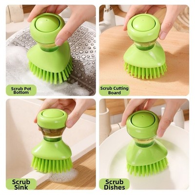 Easy Press Topfbürste mit innenliegendem Reservoir für sofortige Seifenabgabe