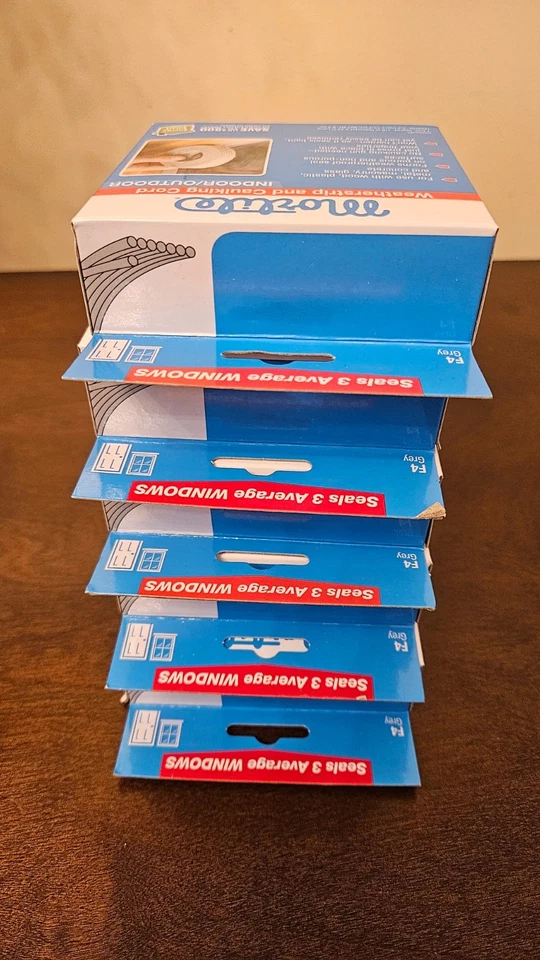 Lot of 5 Frost King Mortite Weatherstripping Gray Caulking Cord F4 1/8" X R 45' - Image 3 of 4