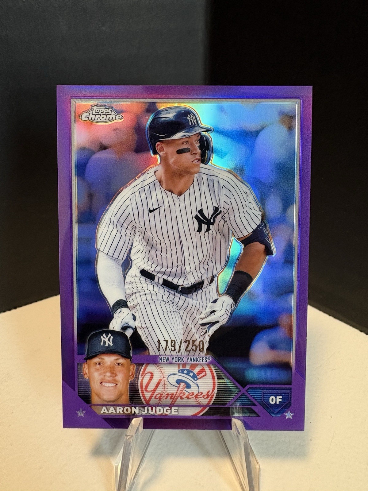 2023 Topps Chrome - Aaron Judge #62 Purple Refractor 179/250