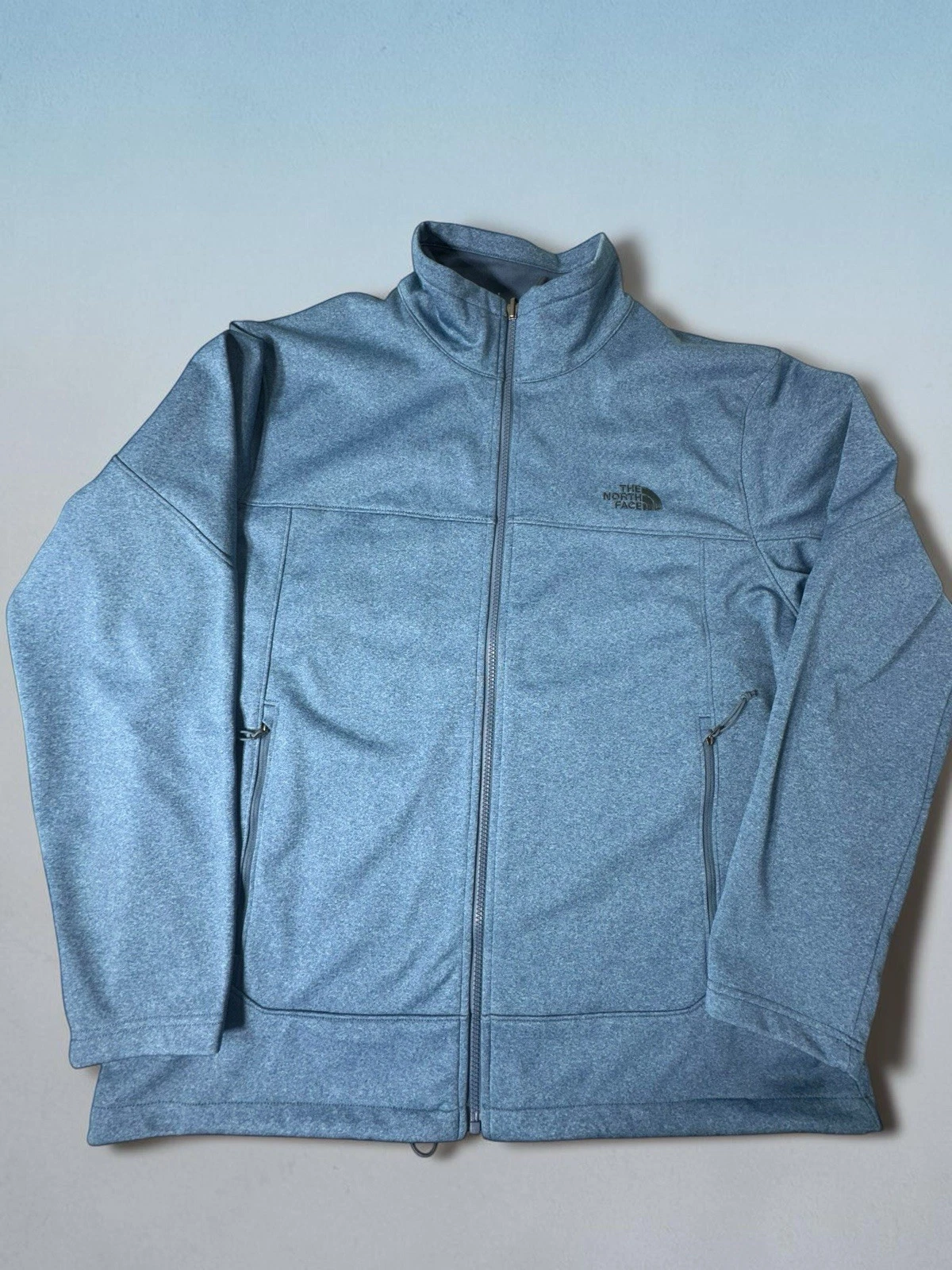 The North Face Jacket Mens XL Blue Windwall Full Zip Soft Shell Stretch