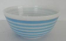 PYREX Vintage #403 Blue Striped Bowl  2 1/2 QT. Ovenware Made in USA