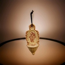 Acquasantiera in ceramica vintage provenzale rosa corallo