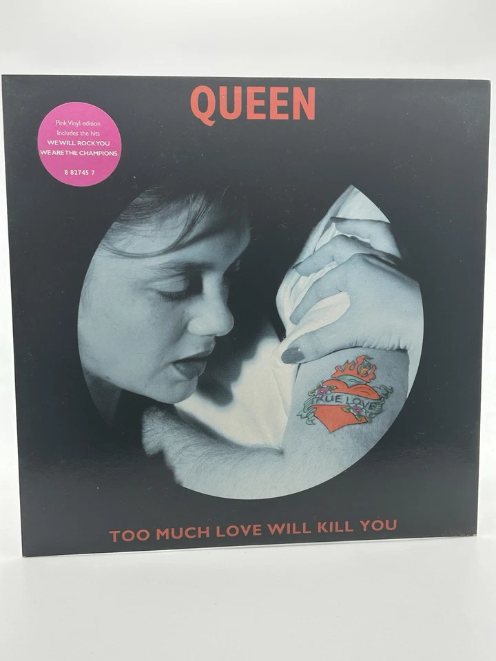 Queen Too Much Love Will Kill You 7”ps Limited Pink Vinyl With Promo Sticker New - Image 4 of 4