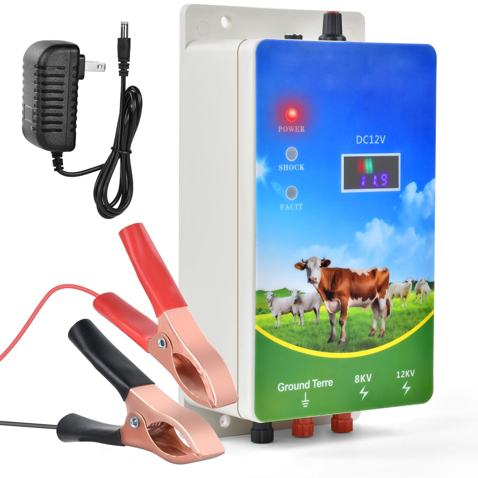 High-Power Fence Charger with Display
