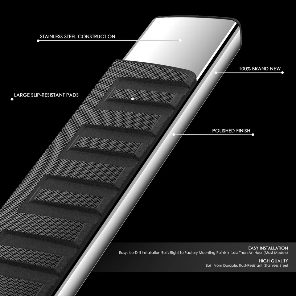 PARA SILVERADO SIERRA 07-19 DOBLE CABINA CROMO 6" ESTRIBO LATERAL BARRA NERF Foto 2 de 4
