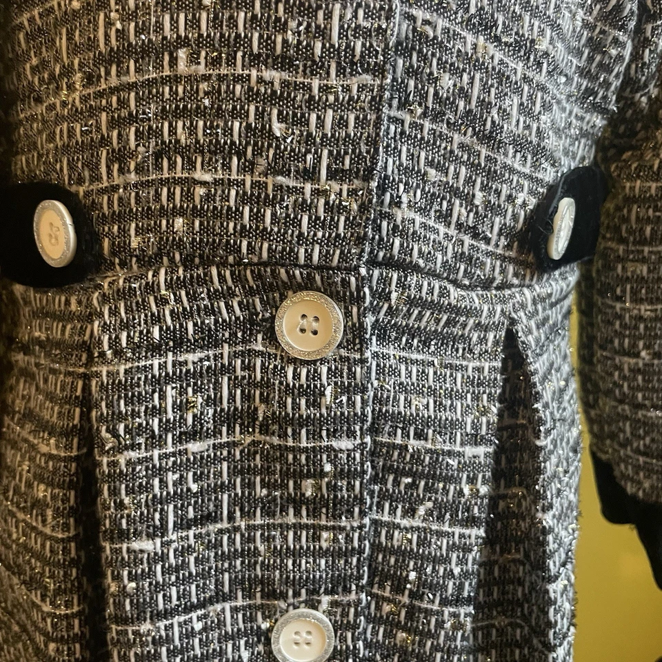 Blueberi Boulevard Girls Coat Dress Size 6 Tweed Holiday Preppy Festive - Image 3 of 4