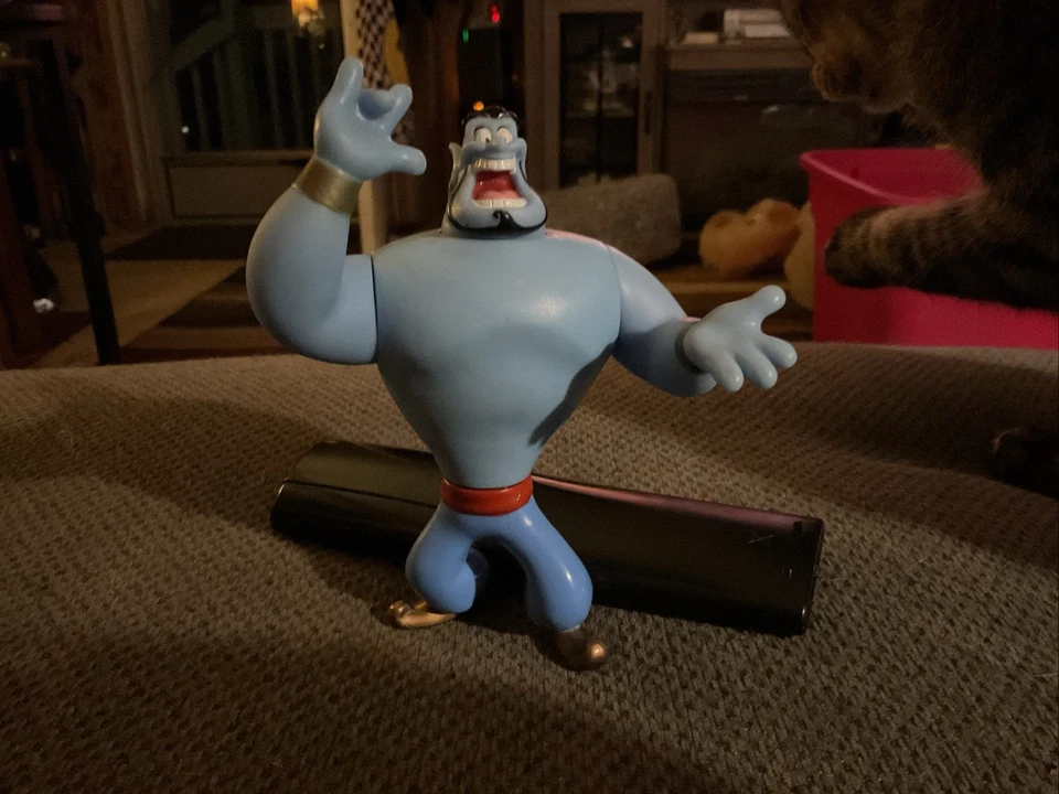 Figura de acción de juguete de colección 1992 Disney Genie de Aladdin Mattel cabeza conmutable Foto 2 de 3