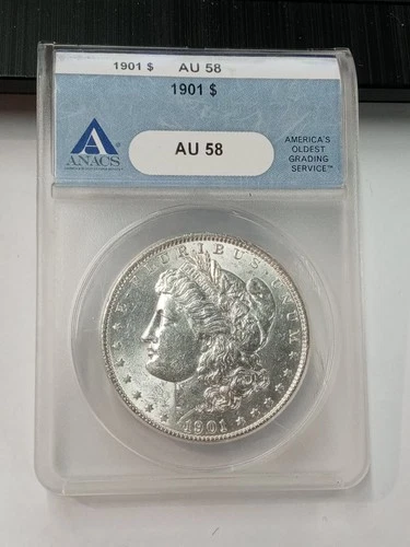 1901  ANACS AU58  SILVER MORGAN DOLLAR  **  Tough Date  **  #4061200