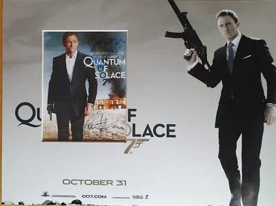 DANIEL CRAIG & MARC FORSTER signiert 16x12 Foto Display QUANTUM OF SOLACE COA
