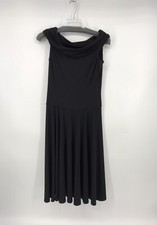 Lauren Ralph Lauren Size 4 Woman's Black Sleeveless Cowl Neck Dress A-Line EUC