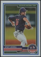 2023 Panini Stars and Stripes Wyatt Crowell Rookie Dodgers RC #65