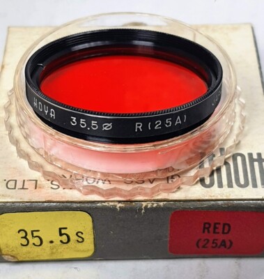 Hoya 35.5mm Red #25A Glass Lens Filter 35.5 mm 25A 25 A Black & White Film 35.5