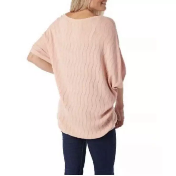 smartwool pointelle pull over poncho rose cloud heather sweater