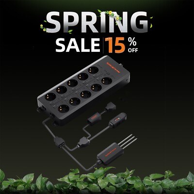 2025 Spider Farmer Genius Grow System AC10 Power Strip Kit App-Based Smart Strip