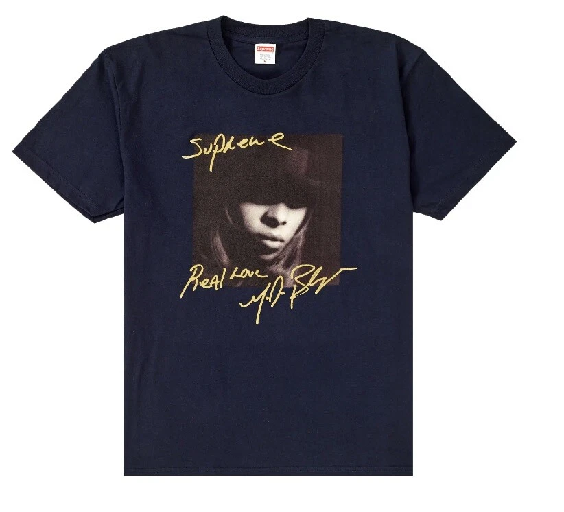 Supreme Mary J. Blige Tee T Shirt Size Medium Navy FW19 Brand New 2019