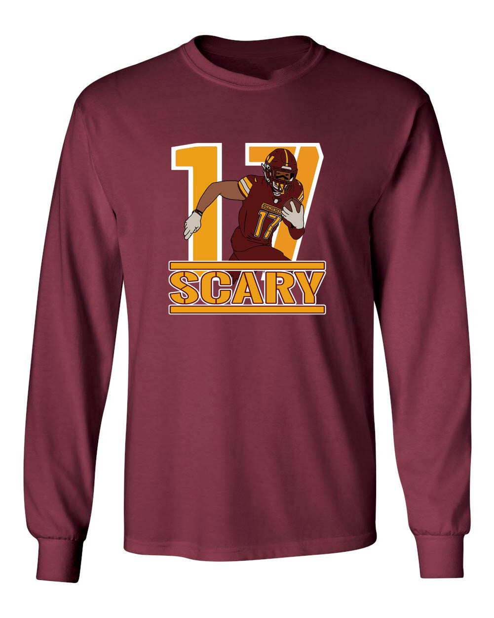 Terry McLaurin Scary Terry 17 Washington Long Sleeve T-Shirt