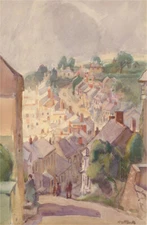 Horace Tuck (1876-1951) - Early 20th Century Watercolour, View from the Hill