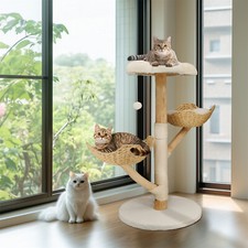 Cat Tree Tower Condo Furniture with Ball Scratch Post for Kittens Pet House Play
