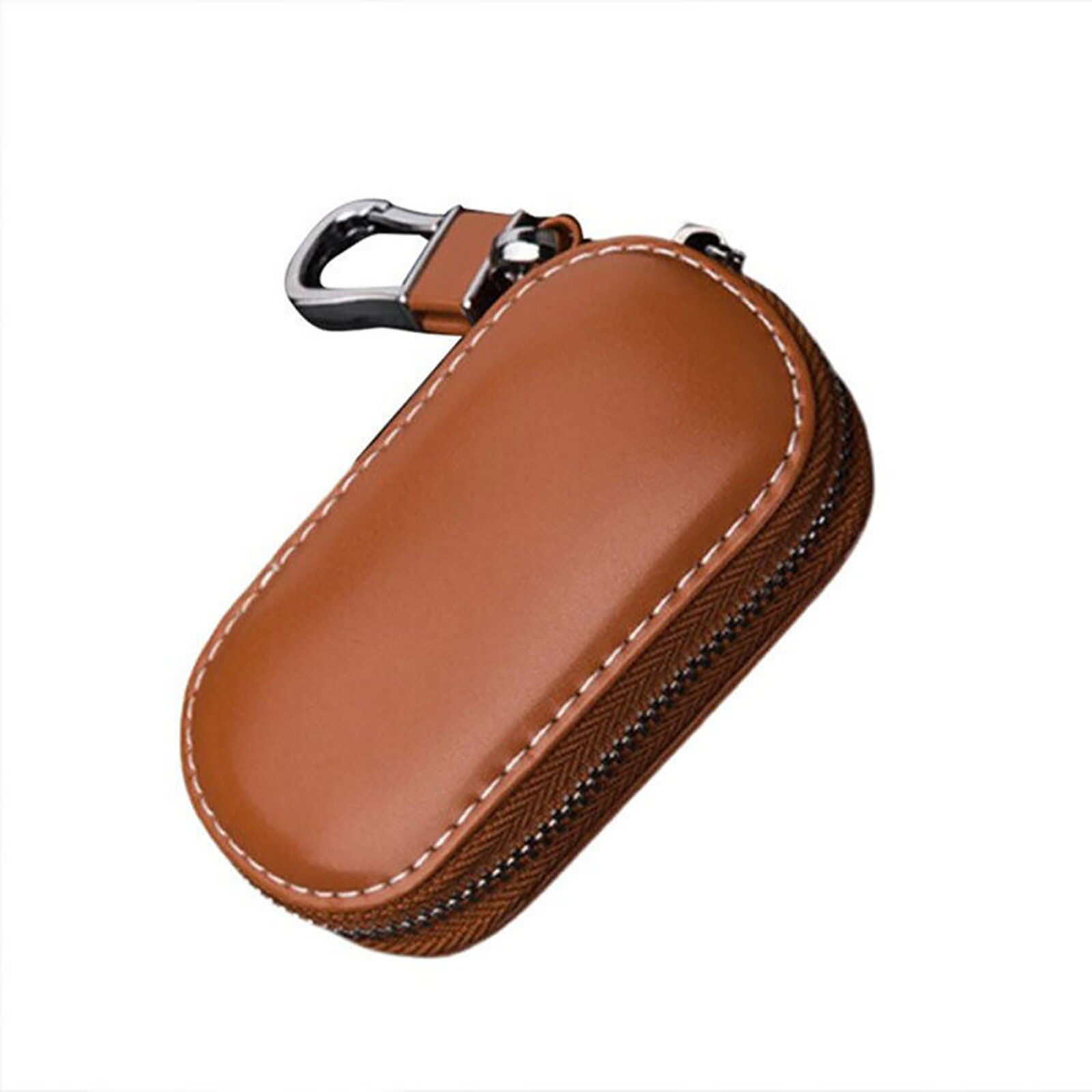 PU Leather Car Key Fob Case Cover Car Key Zipper Bag Protector Color Optional