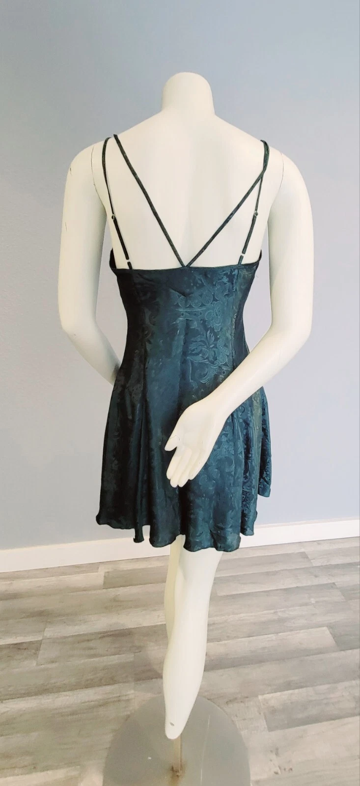 UNDERCOVER RARO ABITO CORTO SLIP VERDE BABYDOLL VICTORIA'S SECRET ETICHETTA ORO VINTAGE ANNI 90