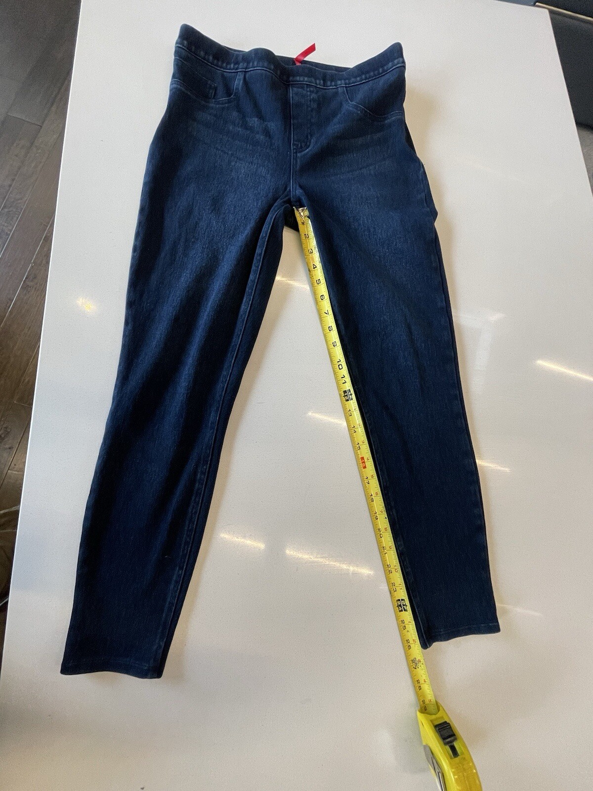 SPANX Jean-ish Ankle Leggings Dark blue indigo shapewear Inseam