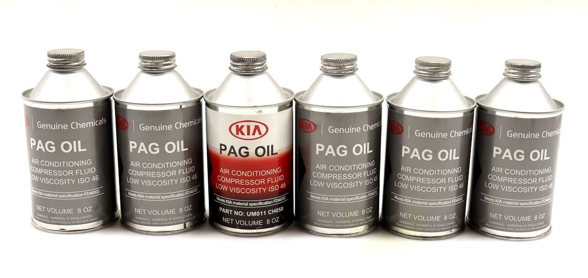 OEM PAG Oil A/C Compressor Fluid Low Viscosity 8oz. Set of 6