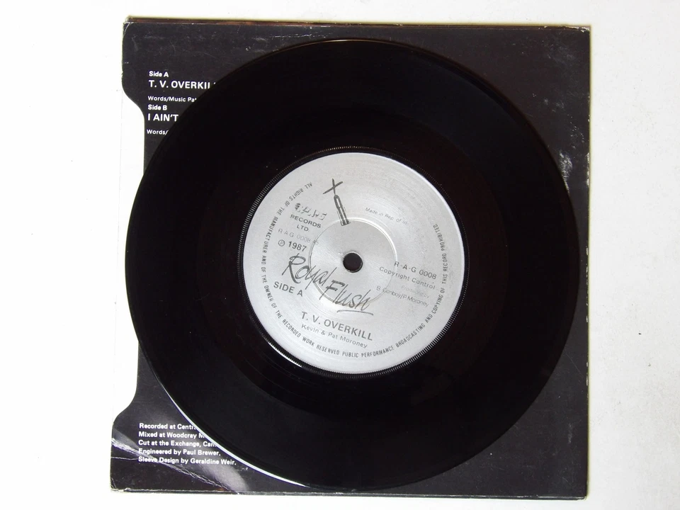 Royal Flush:   T.V. Overkill  1987  EX+  7″ - Image 2 of 4
