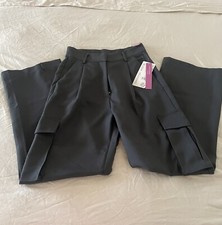 Cargo Wide Leg Pants Medium Gray