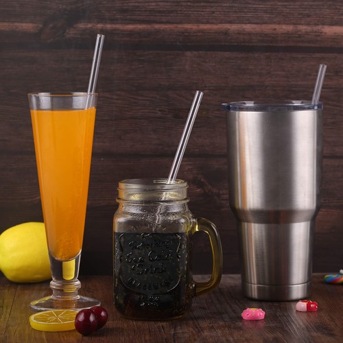 12 Piece 11 Inch Reusable Plastic Thick Drinking Straws BPA Free Mason Jar Straw - Picture 2 of 6
