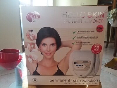 RIO Hello Skin IPL Remover - White Salon 35 Joule 150,000 Flashes, Hair Reduction