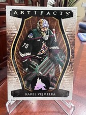 2023-24 UD Artifacts Leather Karel Vejmelka #146