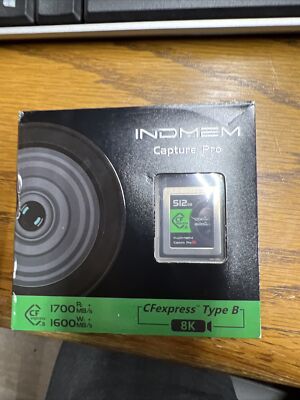Indmem Capture Pro 512GB CFexpress Type B Memory Card, Raw 8K Video Recording