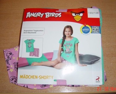 Angry Birds Mädchen Shorty Set,Gr.122/128,NEU!