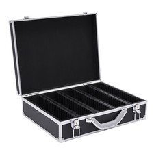 Aluminium Alloy Storage Box Case Holds 100 Coin Holders with Keys Large Capacity