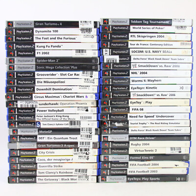 PS2 Playstation 2 Spiele Sammlung Konvolut Need for Speed Spiderman Sonic Fifa