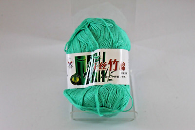 Gera Jenin Natural Select Soft Yarn 70% Bamboo Crochet Skein Light Green 9071