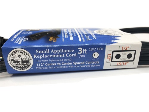 2-Prong Power Cord for Salton Maxim Electric Food Warming Tray Model WT-46 WT-48 - Picture 23 of 43