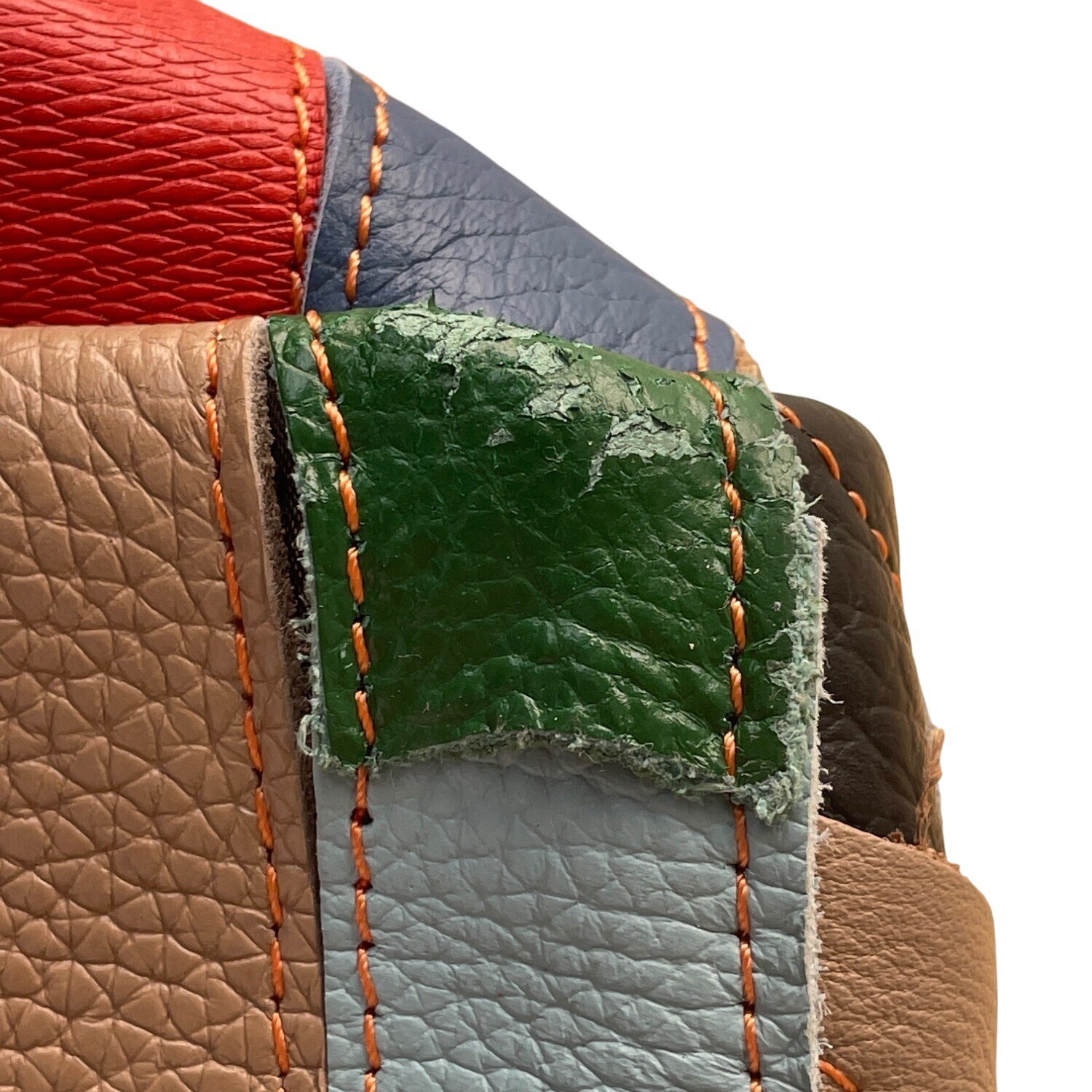 Handcrafted Multicolored Leather Patchwork With D… - image 8