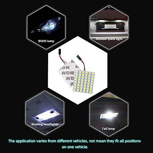 Kit 6 Luci LED Per Auto - Pannelli 48 SMD, 12V, Per Luce Interna, Bagagliaio, Porte, Adattatori Inclusi