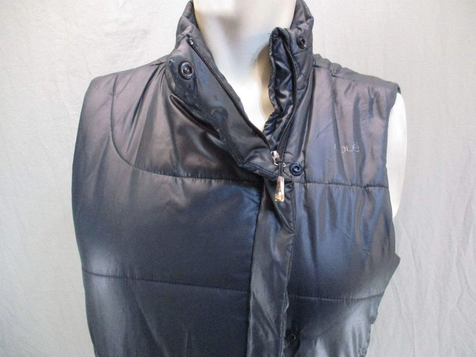 lole fitted full zip stand collar snap insulated jacket