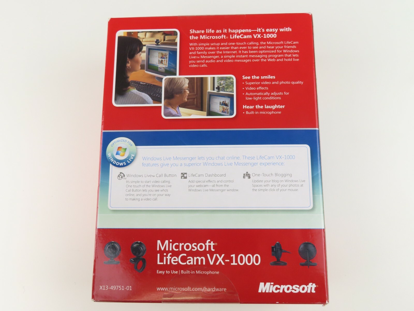 Microsoft Lifecam Vx 1000 Web Cam Built In Microphone Works With Windows 10 New Ebay