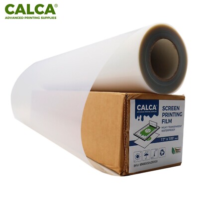 17'' x 100FT Waterproof Inkjet Milky Transparency Film 1 Roll for Silk Screen USA