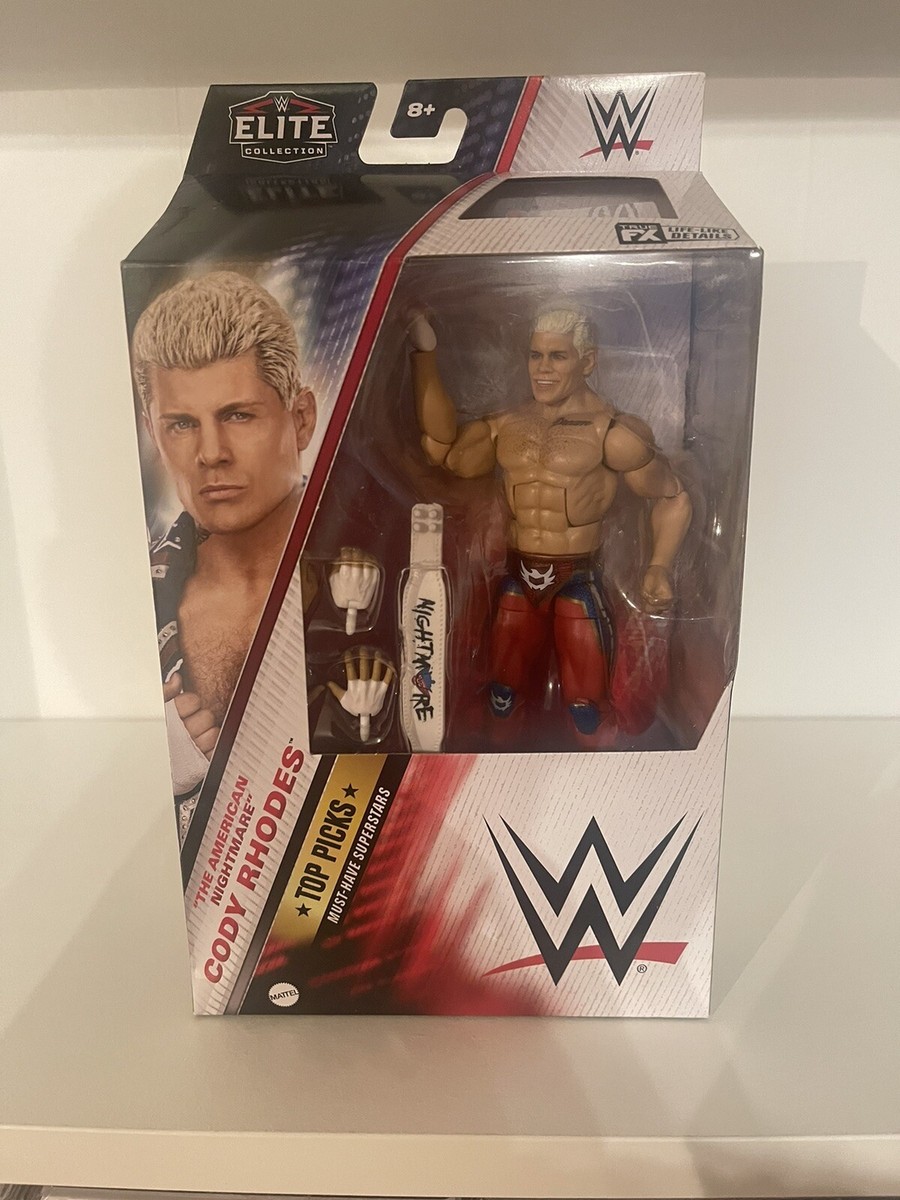 Mattel WWE Cody Rhodes Top Picks Elite Collection Action Figure, articolazione e dettaglio realistico, accessori intercambiabili, 15,2 cm