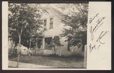 RP Postcard REED CITY MI Ray & Carrie Home 1917