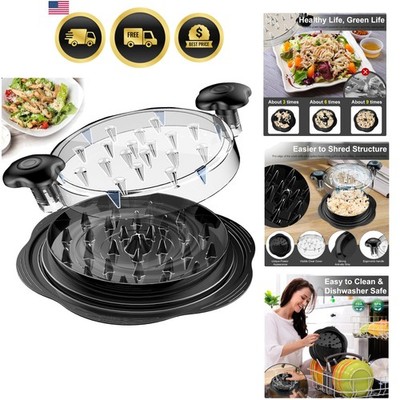 Chicken Shredder Tool Twist Large Chicken Breast Shredder with Brush&Fork, Vi...