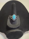 Vintage Sterling Silver Turquoise And Marcasite Ring Size 6.75 Made In Thailand
