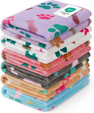 1 Pack 6 Dog Blankets Cat Soft Fluffy Fleece Pet Blanket Warm Cute Print Design